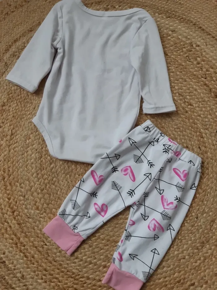 Ensemble body manches longues et pantalon 80 cm - photo numéro 5