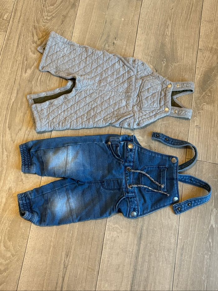 Lot salopettes 6 mois - photo numéro 2