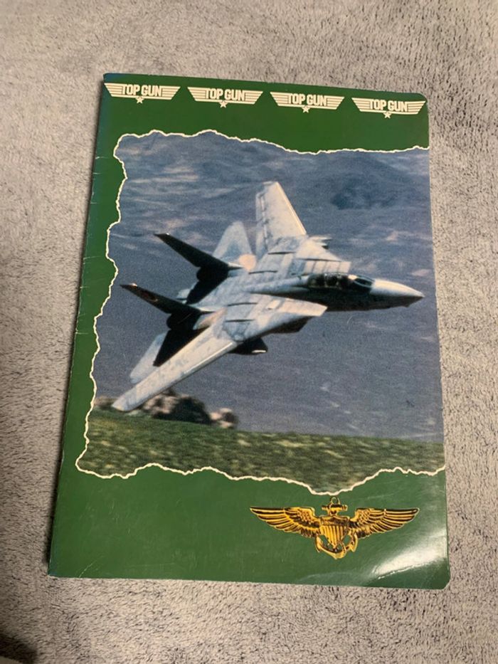 Grand cahier à lignes Top Gun Avion 21x29,7cm Rare/Collector