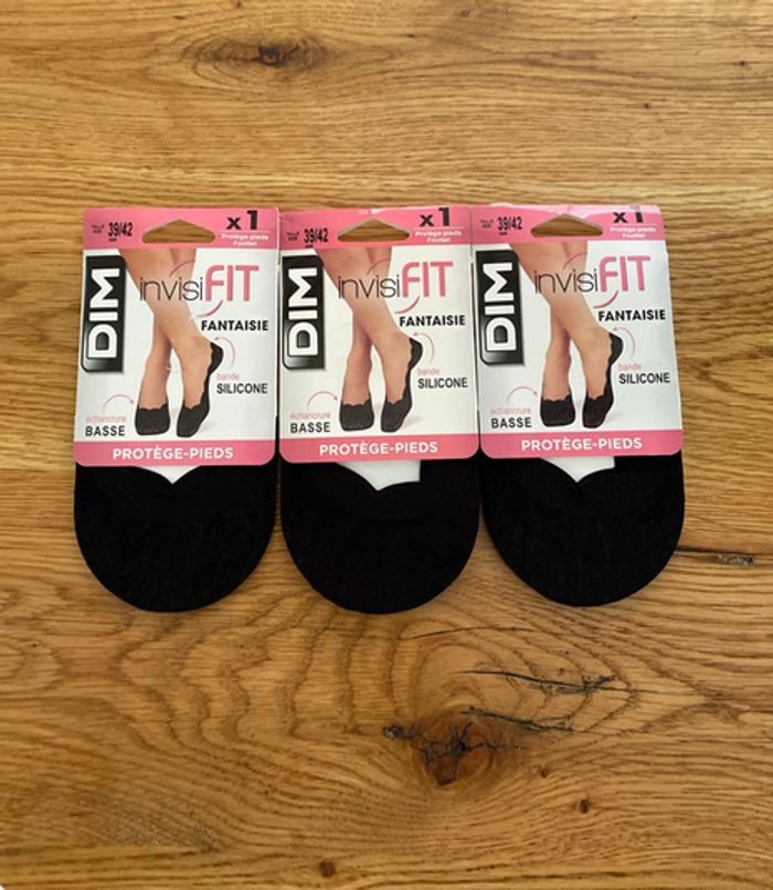 Dim lot de 3 protège pieds 39/42 neuf