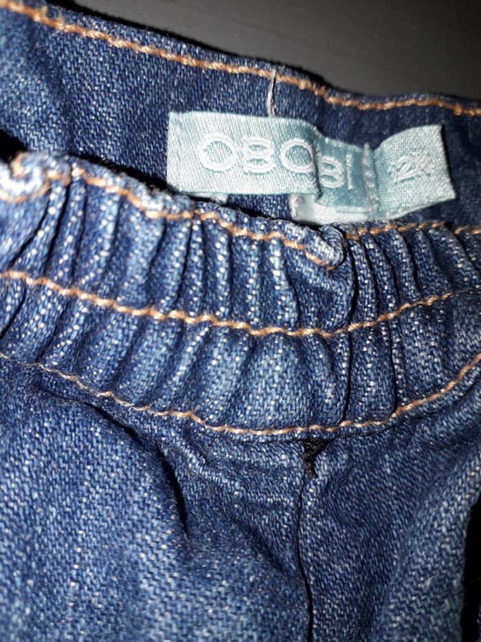 Pantalon jean large baggui Obaibi 12 mois original TBE - photo numéro 2