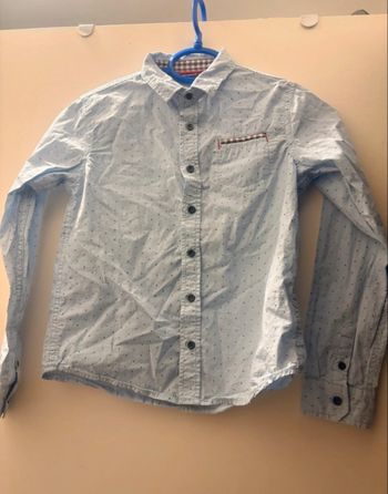 Chemise manches longues à fines rayures bleu clair Sergent Major 9 ans