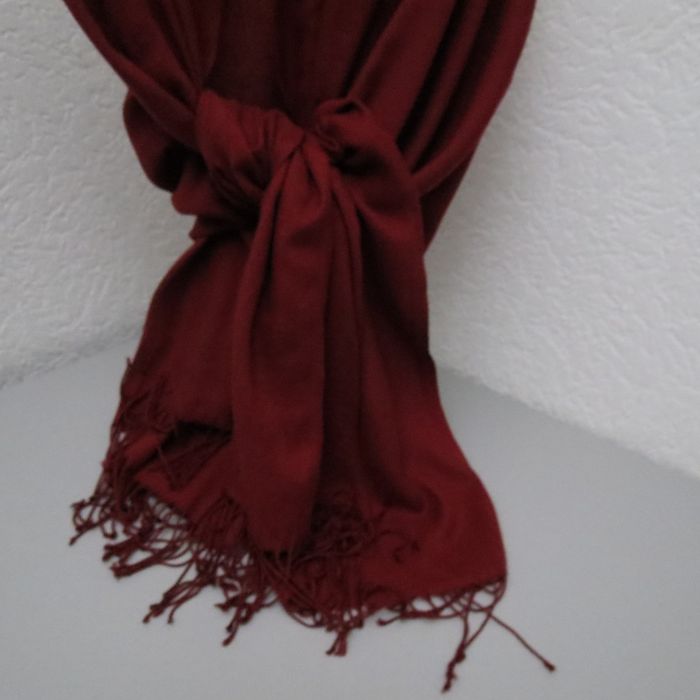 Grande étole / châle bordeaux – 2 m x 80 cm - photo numéro 7