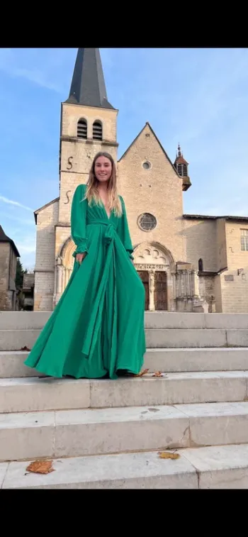 Robe verte longue