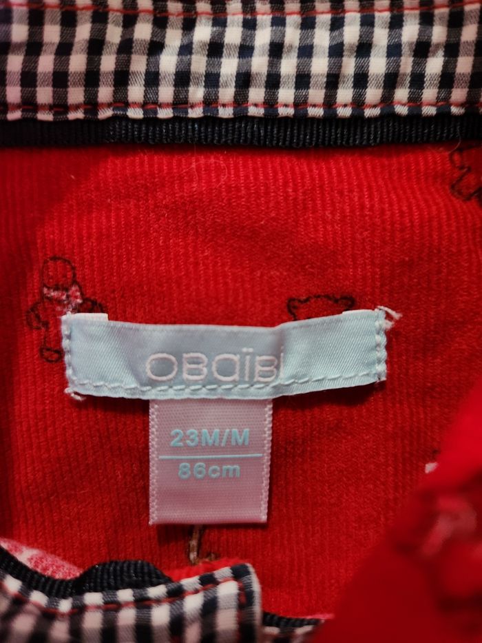 Chemise hiver noel obaibi 23 mois - photo numéro 2