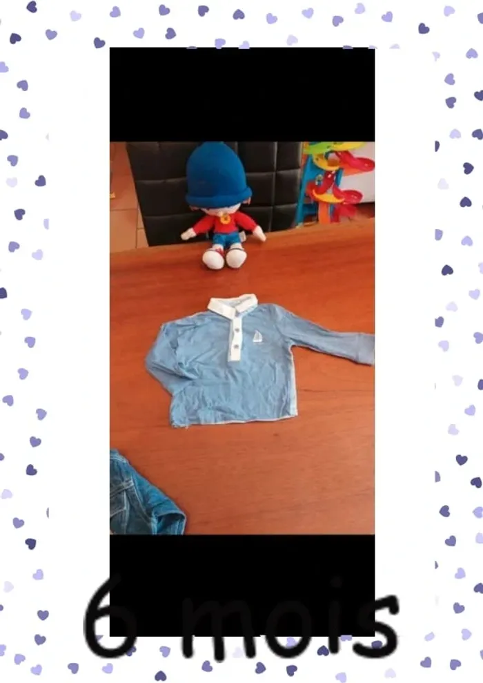 Lot de tee shirt manches longues 9 mois - photo numéro 3