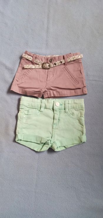 Lot de 2 short Tex taille 2/3ans