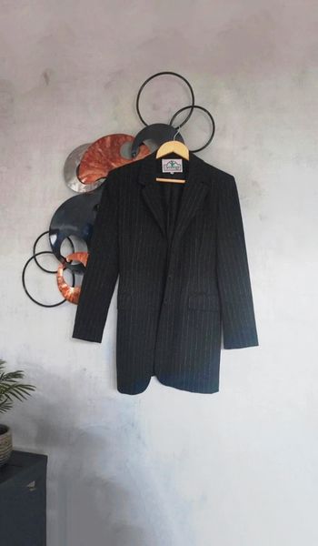 Blazer noir à rayures Scottage