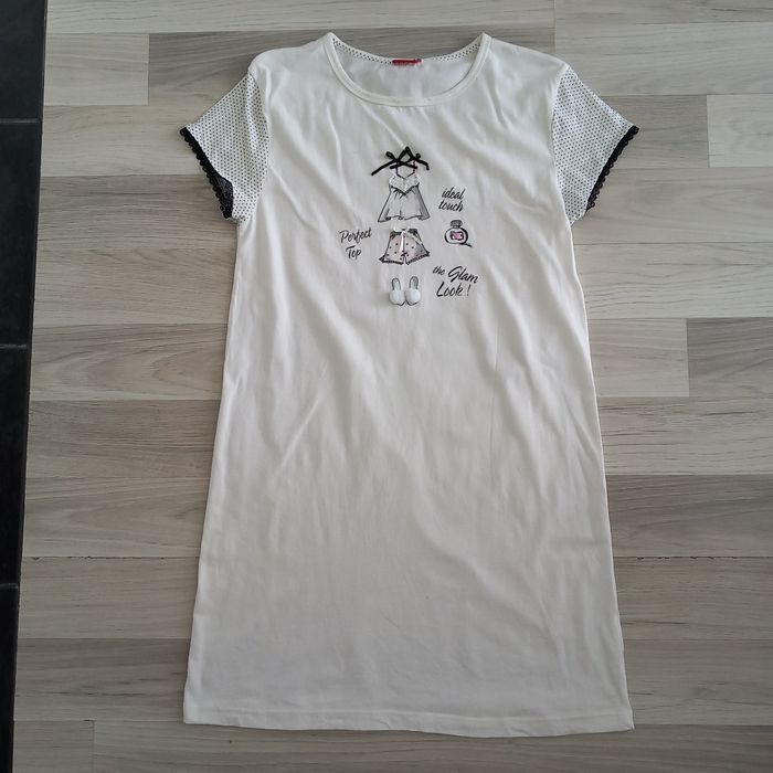 Chemise de nuit blanche imprimée Tissaia taille 38