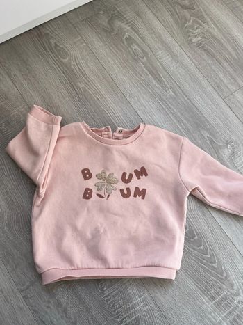 Sweat bébé 12 mois rose