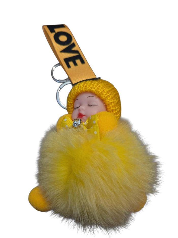 Porte-clefs bébé jaune