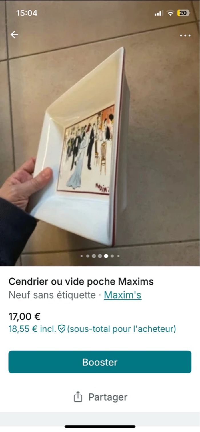 Cendrier vide poche Maxims - photo numéro 4