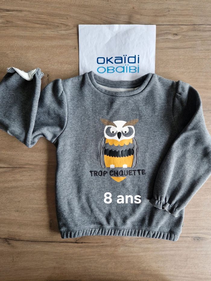 Pull trop chouette okaïdi 8 ans