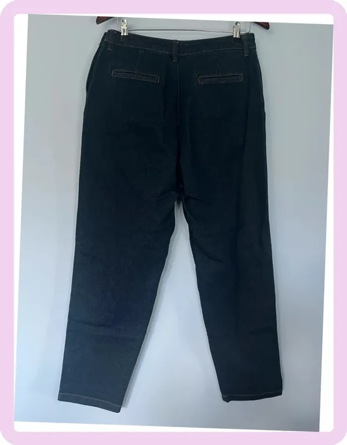 Jean foncé Comptoir des Cotonniers – Taille 42 / XL, boutons côtés, poches & anneaux ceinture - photo numéro 5