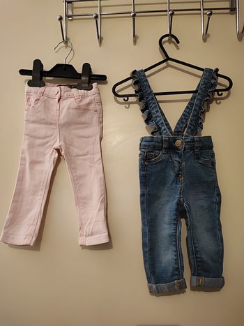 Lot de 2 jeans bébé fille