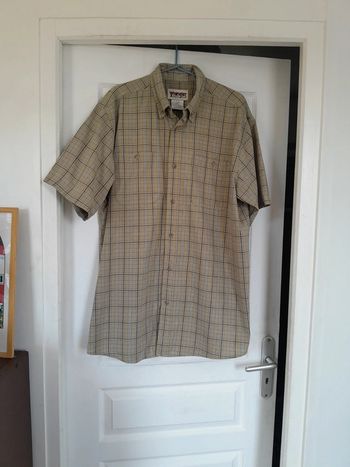 Chemise manches courtes carreaux Wrangler rugged wear taille XL