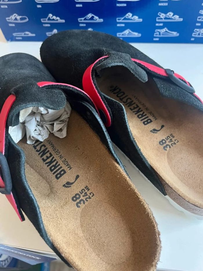 Birkenstock Boston Bs Noir Rouge 38 - photo numéro 3