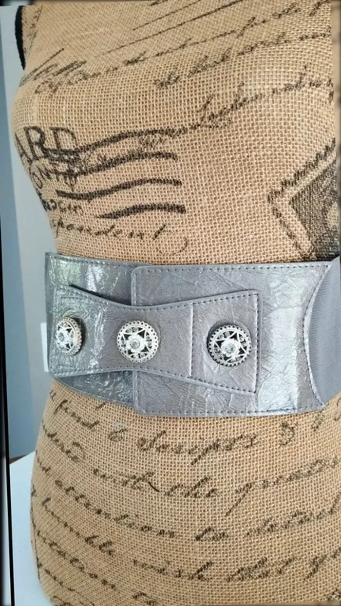 Ceinture élastique grise scratch 75 cm - photo numéro 4