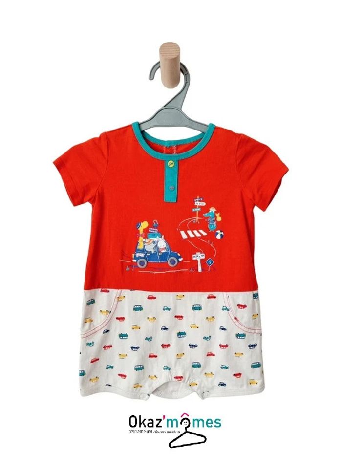 Pyjama d'été / combishort rouge-orangé - Sergent Major 18 mois (80cm)