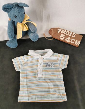 Polo  👣couleurs pastels,  Kitchoun,  1mois