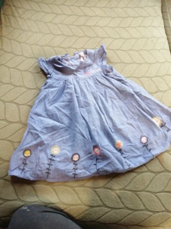 Robe évasée couleur jean