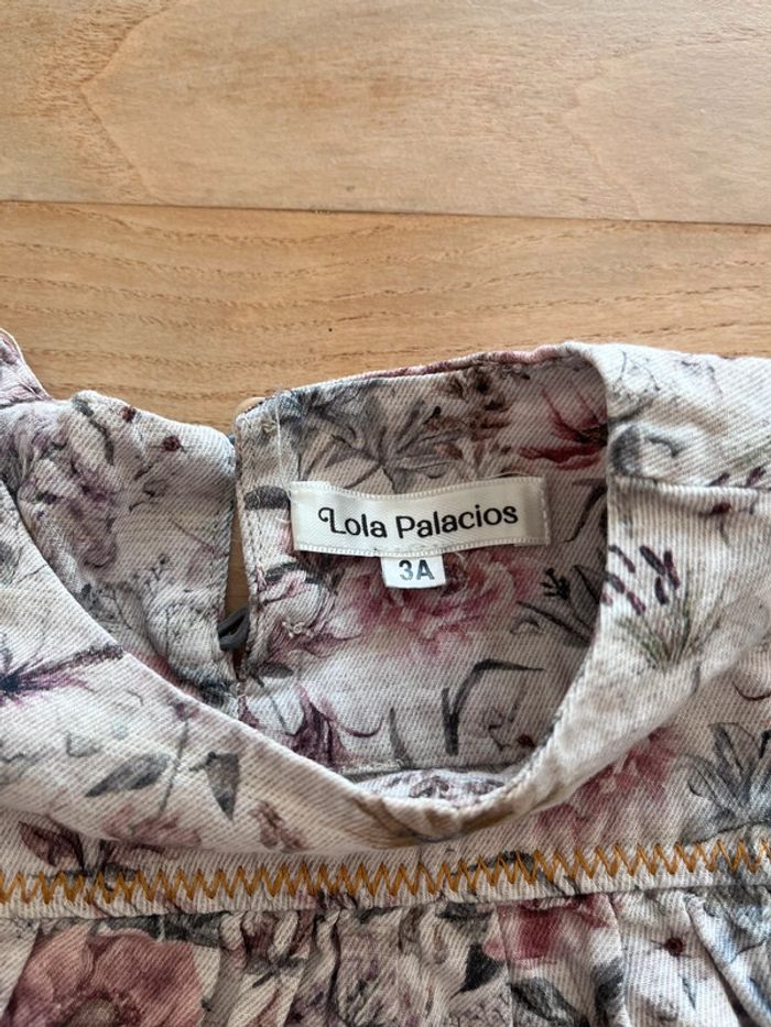 Robe rose fleurie Lola Palacios 3 ans - photo numéro 3