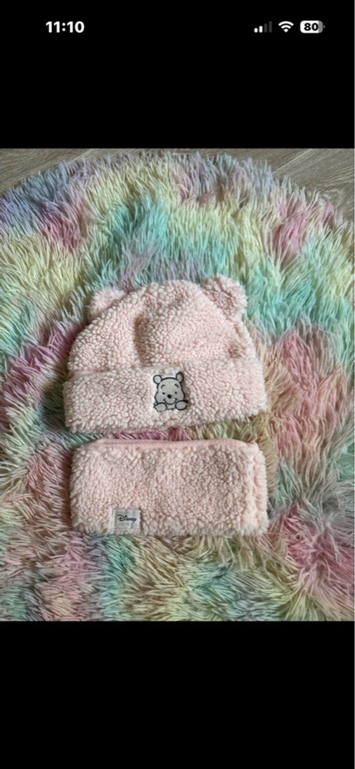 Bonnet plus écharpe bébé - photo numéro 2