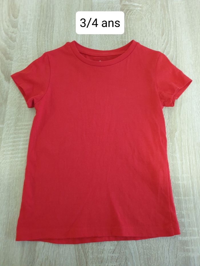 Tee-shirt simple rouge 3/4 ans Tex