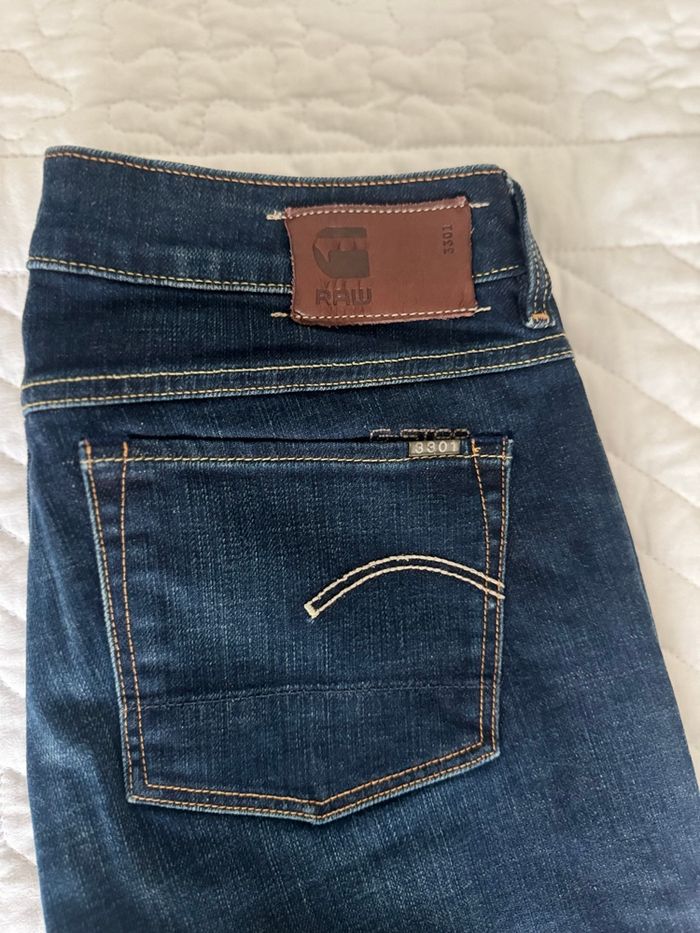 Jean G-STAR RAW 3301 STRAIGHT MWN – coupe iconique & qualité premium - photo numéro 2