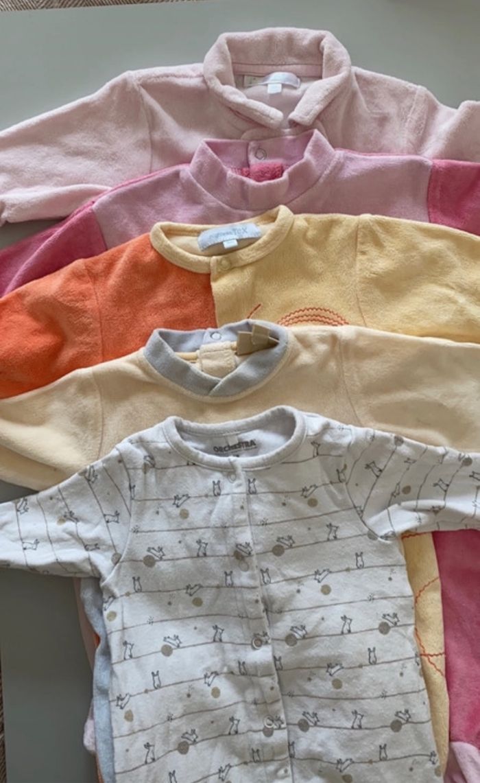 Lot de pyjamas chauds en 3 mois