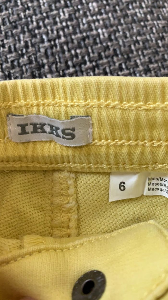 Pantalon jaune IKKS, 6 mois en parfait état - photo numéro 4