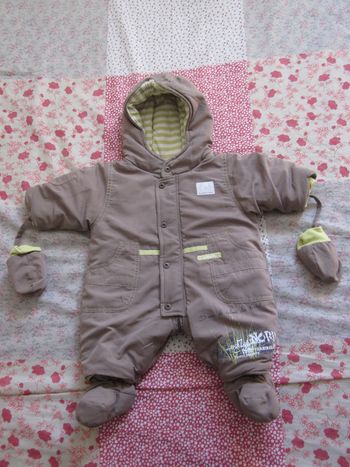 Combinaison pilote brune 3 mois