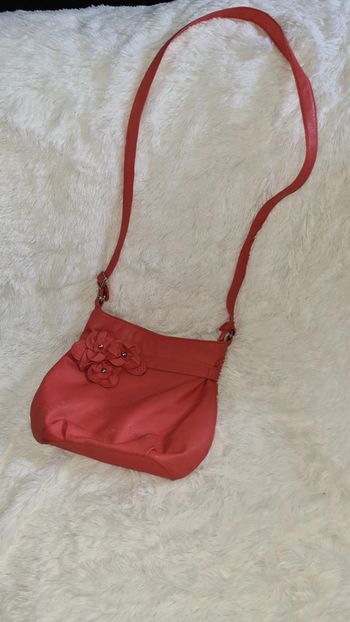 Sac a main saumon avec Fleur 3D