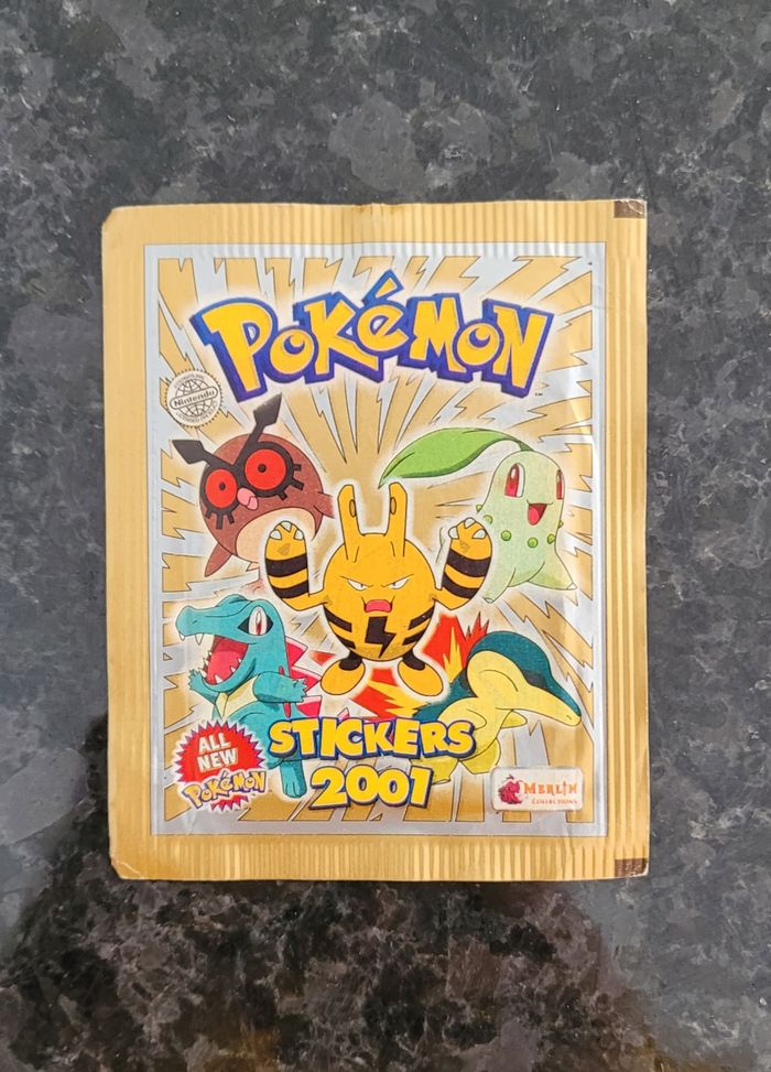 Booster Stickers Pokémon Merlin 2001 Neuf Scellé - photo numéro 1