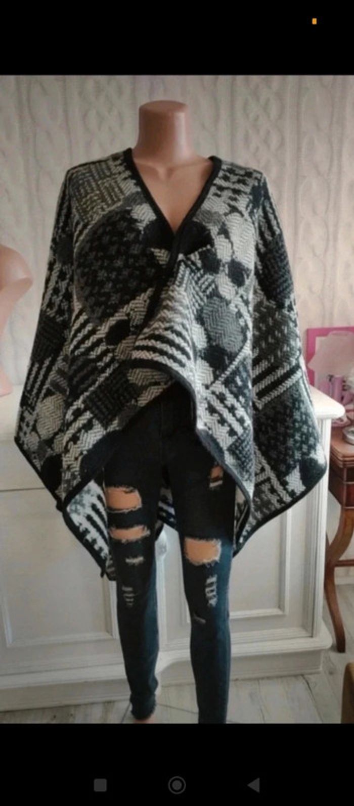 grand poncho d'hiver très chaud - photo numéro 2