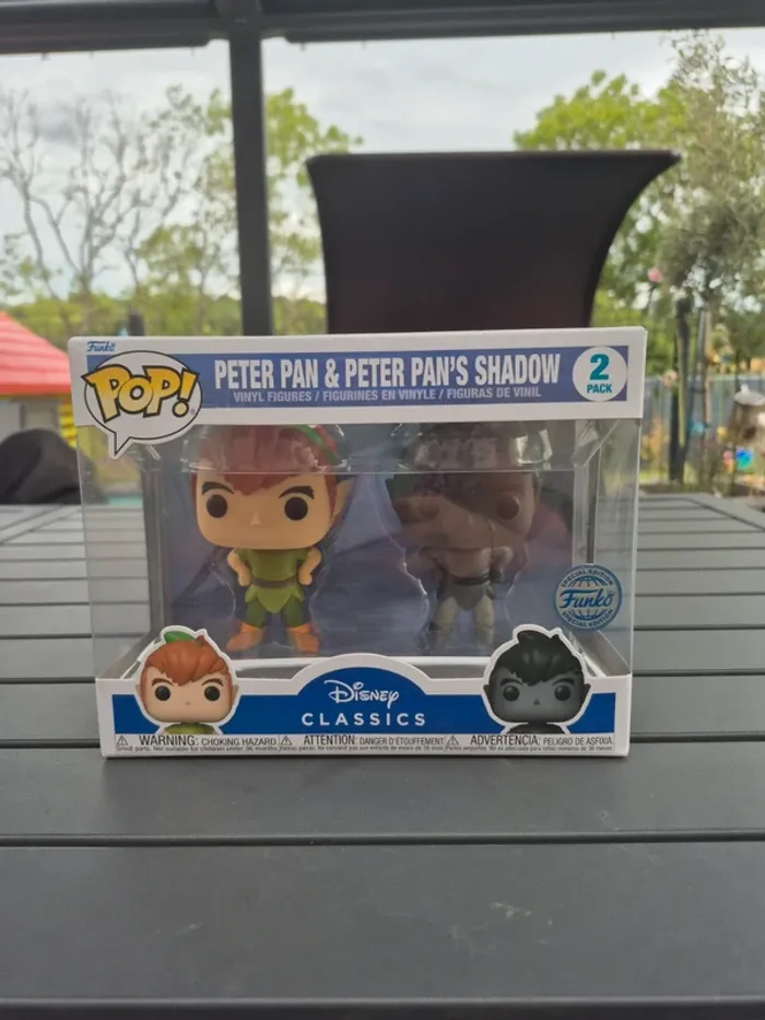 Funko pop Disney peter pan et peter pan's shadow