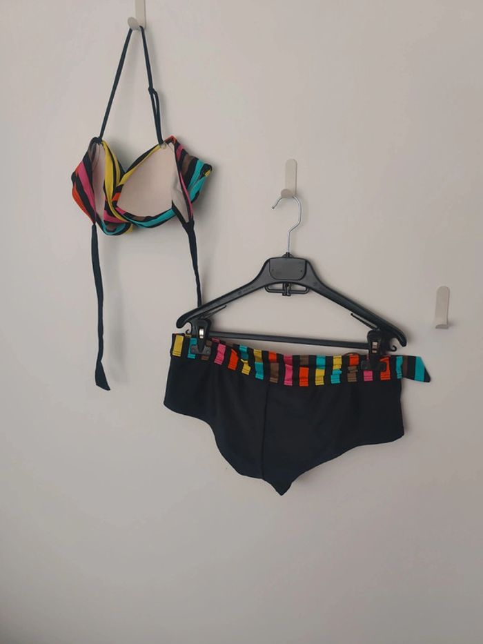 Maillot de bain 44 multicolore rayures - photo numéro 5