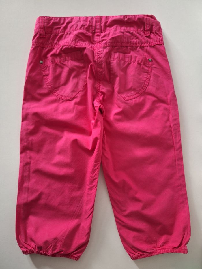 Pantalon en toile couleur fuschia unie - photo numéro 4