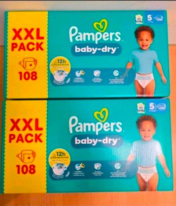 🍼 Pampers Baby-Dry T5 Lot de 2 × 108 couches (11–16 kg)