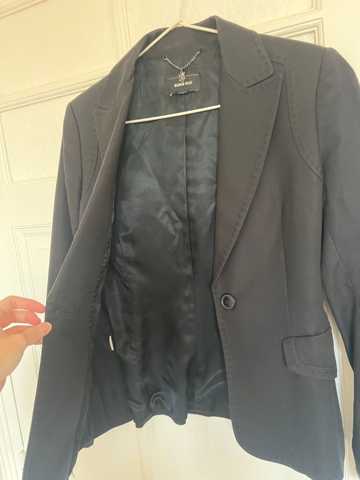 Veste MANGO noire type tailleur taille 34 - photo numéro 5