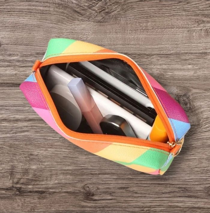 Sac bandoulière arc-en-ciel similicuir - photo numéro 2