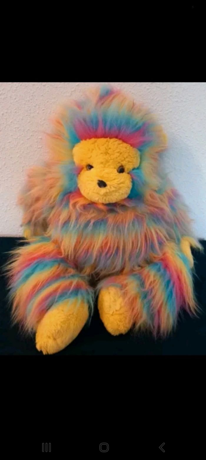 Peluche singe Ajena vintage 68cm multicolore