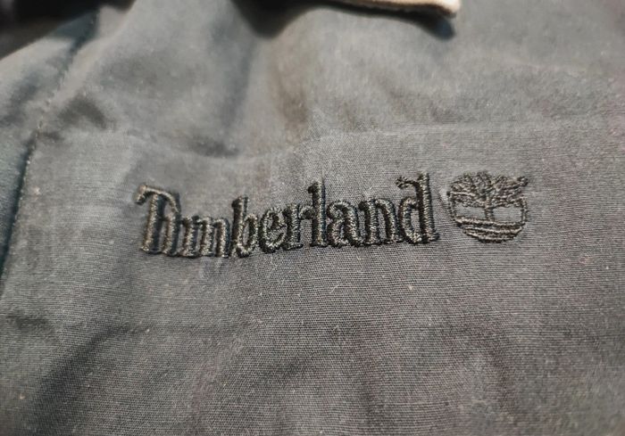 Trench M Timberland vintage Manteau long Bleu marine foncé Homme logo brodé 2002 doublure intérieure - photo numéro 4