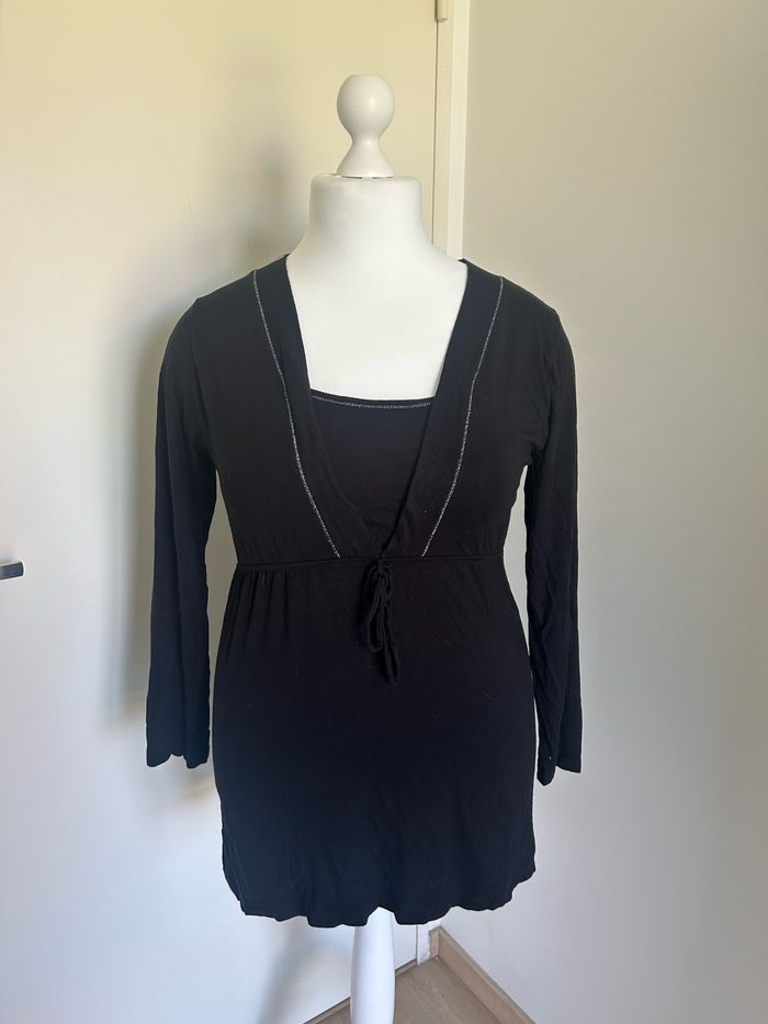 Blouse péplum noir