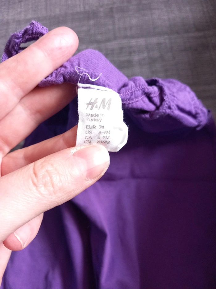 Top h&m taille 74cm 6/9mois - photo numéro 2