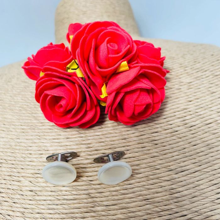 🔥 Boutons de manchette chic et raffiné . Vintage. Nacre véritable - photo numéro 9