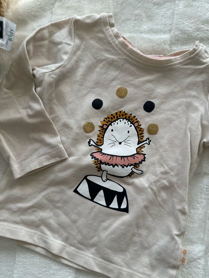 T-shirt manches longues souris taille 3 mois Hema - photo numéro 2