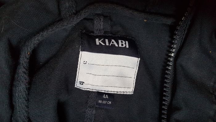Manteau mi-saison à capuche garçon 4 ans noir Kiabi - photo numéro 3