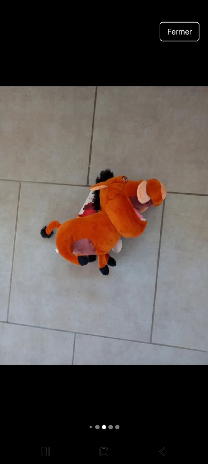 Peluche pumba roi lion - photo numéro 5