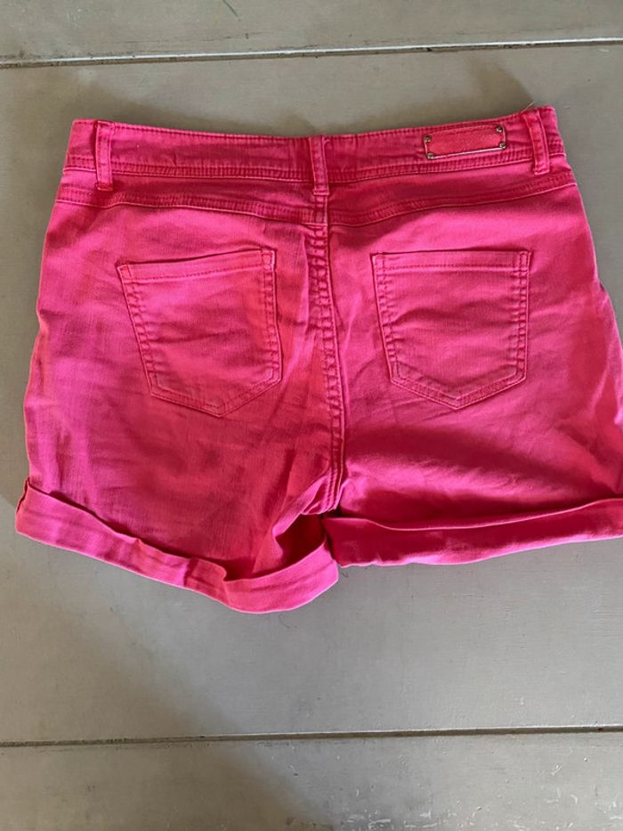 short en jeans GDM fuschsia taille 38 - photo numéro 8